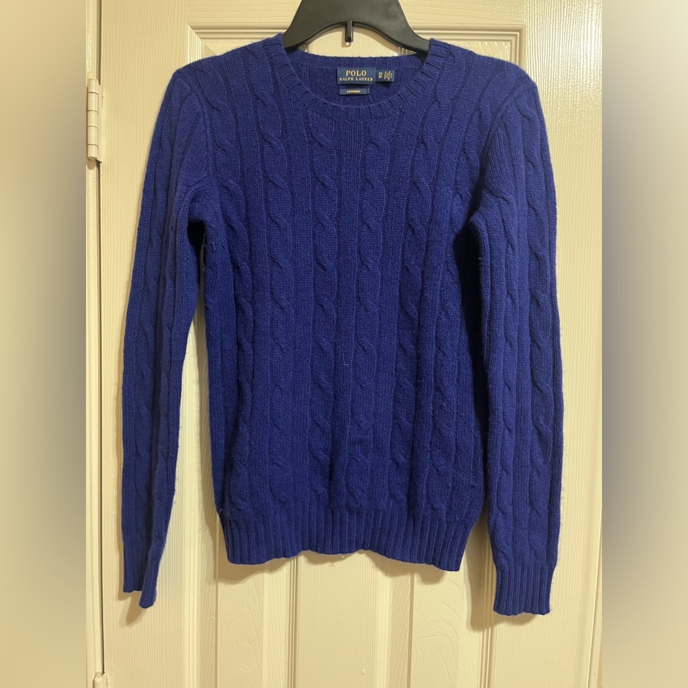 Ralph Lauren Blue Cable Knit Sweater
